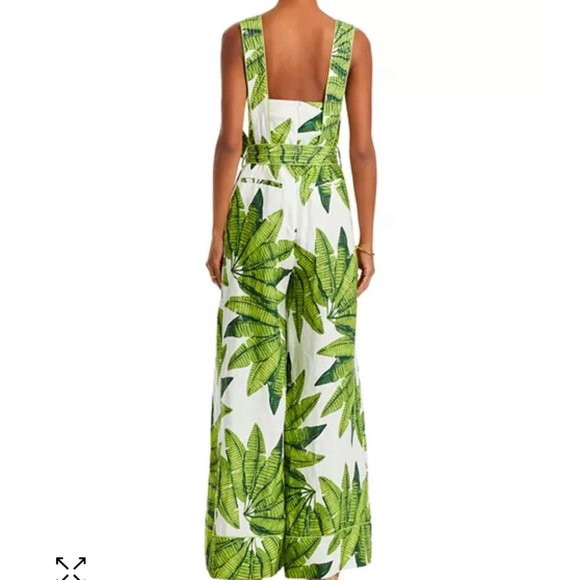Farm Rio Palm Fan Jumpsuit size XS Missing Belt - Picture 5 of 16